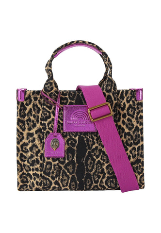 KURT GEIGER Borsa Shopper Donna Animalier Viola 5033539689-AI27