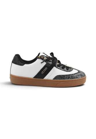 GUESS Sneakers Donna Bianco Nero Glitter FLFNAOELE12-AI27-WHITE