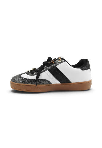GUESS Sneakers Donna Bianco Nero Glitter FLFNAOELE12-AI27-WHITE