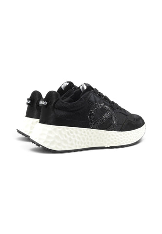 NO NAME Sneakers Donna Nero Glitter NNVE1G0415-AI27
