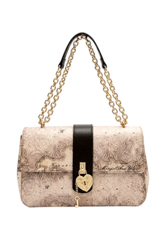 ALVIERO MARTINI Borsa A Spalla Donna Beige Nero LG33T950-AI27-0590