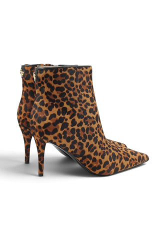 GUESS Stivaletti Tacco Donna Marrone Nero Animalier FLFCEZLEA10-AI27-TAN