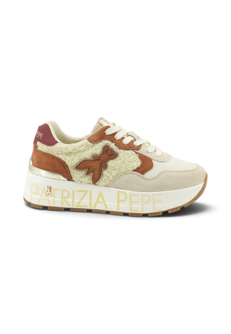PATRIZIA PEPE Sneakers Donna Beige Marrone PJ420-02-AI27
