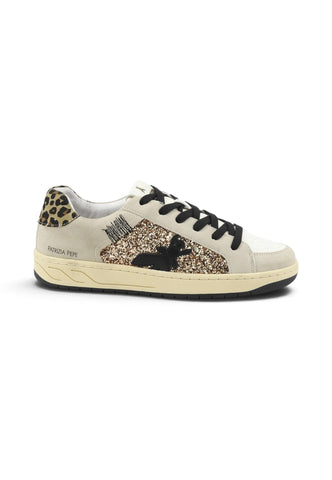 PATRIZIA PEPE Sneakers Donna Grigio Animalier Glitter PK420-06-AI27