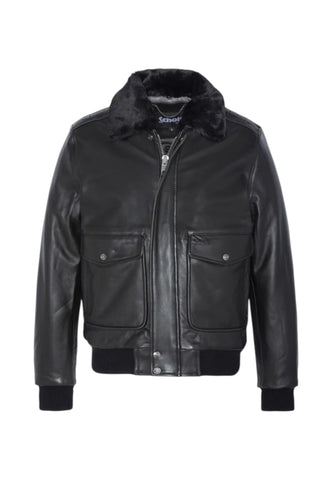 SCHOTT Giacca Bomber Pelle Uomo Nero LC5331X-N-AI27