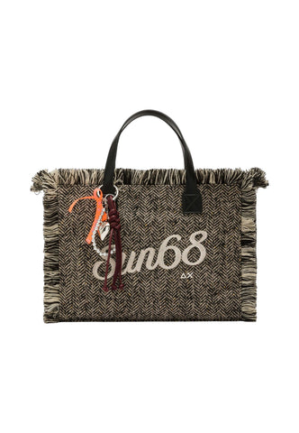 SUN68 Shopper Donna Nero Beige W46212-AI27-11