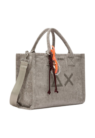 SUN68 Borsa Shopper Donna Grigio Glitter W46205-AI27-06