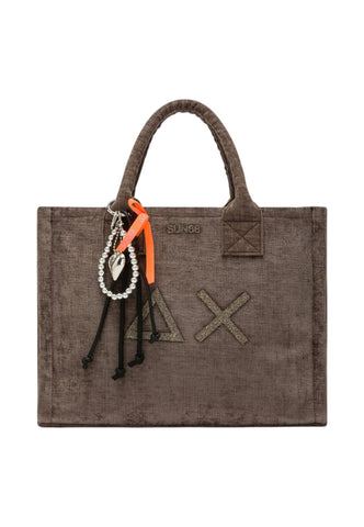 SUN68 Borsa Shopper Donna Grigio Glitter W46205-AI27-66