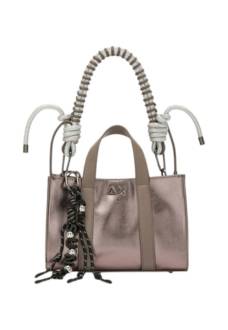 SUN68 Borsa A Mano Donna Argento Marrone Y46215-AI27-91