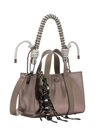 SUN68 Borsa A Mano Donna Argento Marrone Y46215-AI27-91