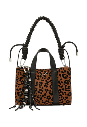 SUN68 Borsa A Mano Donna Marrone Nero Animalier Y46241-AI27-7111