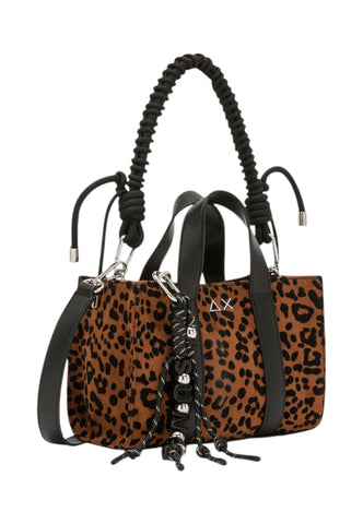 SUN68 Borsa A Mano Donna Marrone Nero Animalier Y46241-AI27-7111