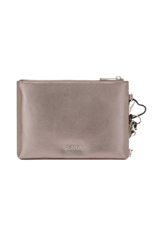 SUN68 Borsa Pochette Donna Argento Marrone Y46212-AI27-91