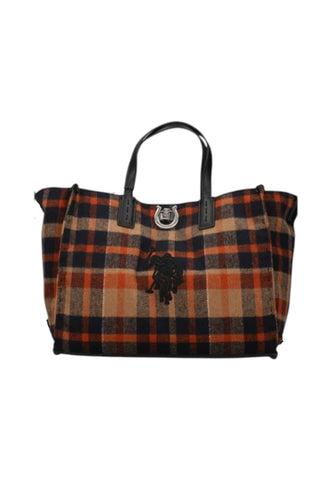 U.S. POLO ASSN. Borsa Shopper Donna Nero Arancione BIU0M8869WZCNO3-AI27