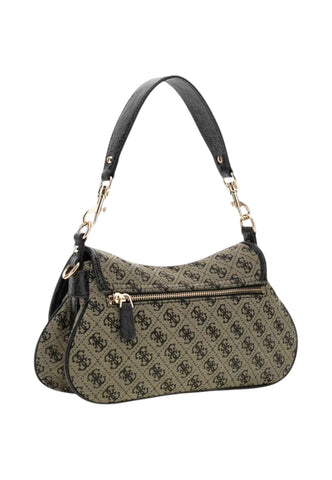GUESS Borsa A Spalla Donna Beige Nero HWJT2313190-AI27-BLO