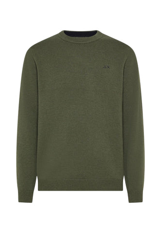 SUN68 Maglione Uomo Verde K46112-AI27-74