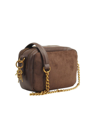 RUE MADAM Borsa Tracolla Donna Marrone Borchie 1592-AI27-SUEDE BROWN