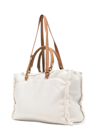 ERMANNO SCERVINO Borsa Shopper Donna Bianco Marrone 12402249-AI27-2609