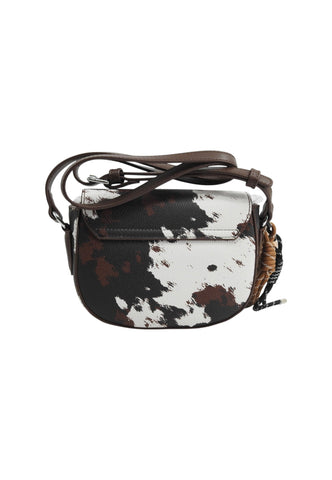 PASH BAG Borsa Tracolla Donna Marrone Bianco Animalier 20115-FUR-W6M-P-AI27