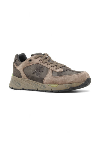 PREMIATA Running Suede Sneaker Uomo Brown Grey MASE-6875