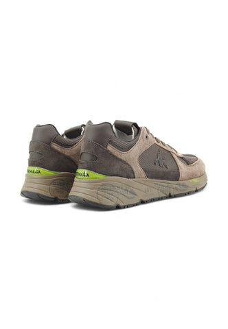 PREMIATA Running Suede Sneaker Uomo Brown Grey MASE-6875