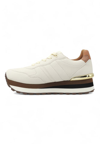 ALVIERO MARTINI 1° CLASSE Running Lamè Sneaker Donna White Beige 20110289