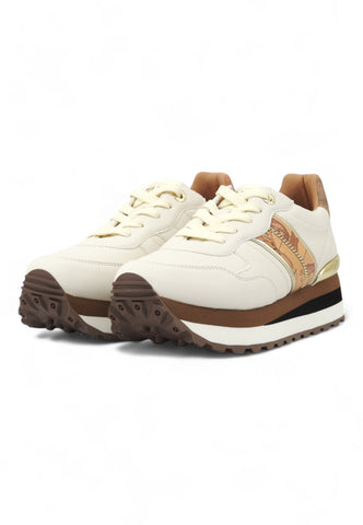 ALVIERO MARTINI 1° CLASSE Running Lamè Sneaker Donna White Beige 20110289