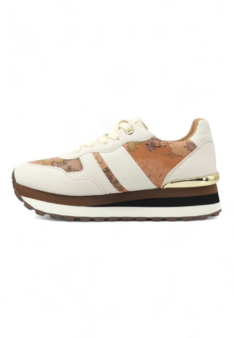 ALVIERO MARTINI 1° CLASSE Running Lamè Sneaker Donna White Beige 20120289