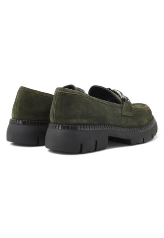 CAFENOIR Suede Mocassino Donna Verde EB6061