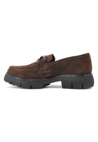 CAFENOIR Suede Mocassino Donna Testa Di Moro EB6061