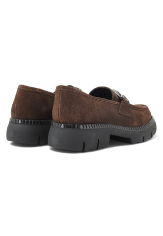 CAFENOIR Suede Mocassino Donna Testa Di Moro EB6061