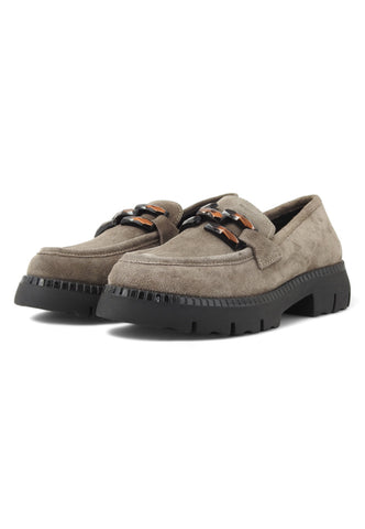 CAFENOIR Suede Mocassino Donna Taupe EB6061