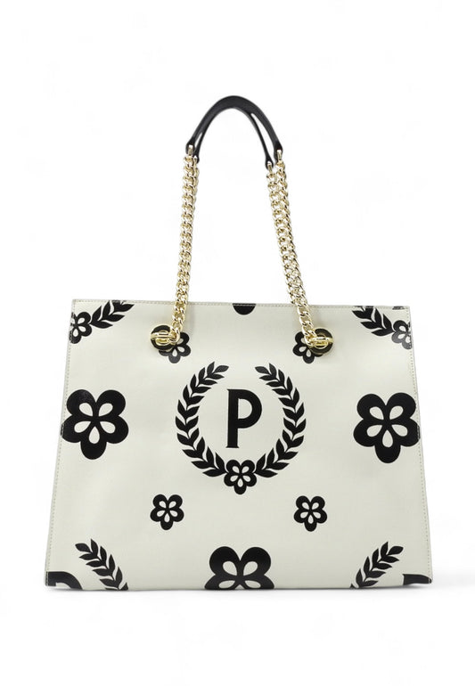 POLLINI Borsa Donna Bianco Nero TE8472PP0DQ1E00CB