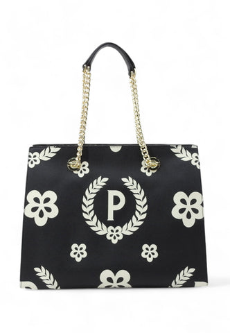 POLLINI Borsa Donna Nero Bianco TE8472PP0DQ1E00A