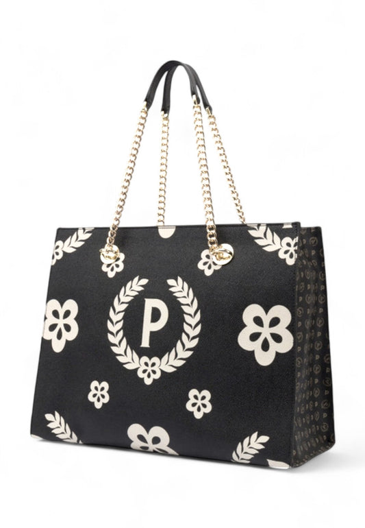 POLLINI Borsa Donna Nero Bianco TE8472PP0DQ1E00A