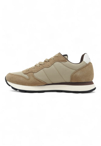 SUN68 Running Tom Solid Sneaker Uomo Beige Scuro Z44101