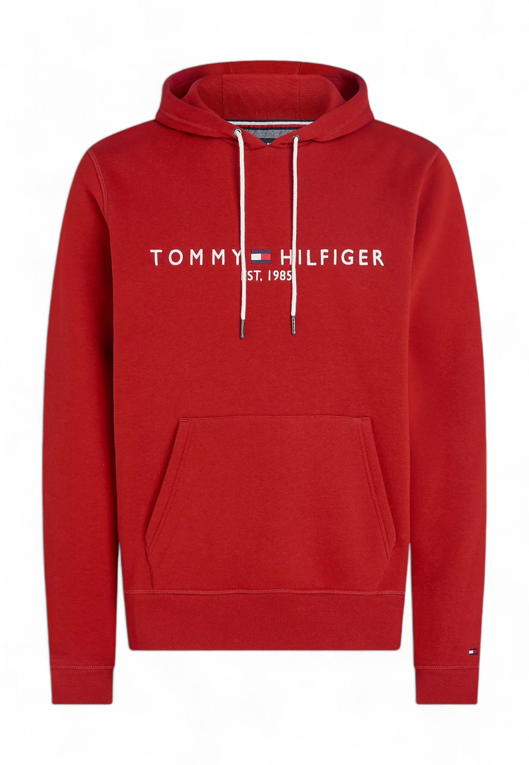 TOMMY HILFIGER Felpa Logo Cappuccio Rosso MW0MW11599