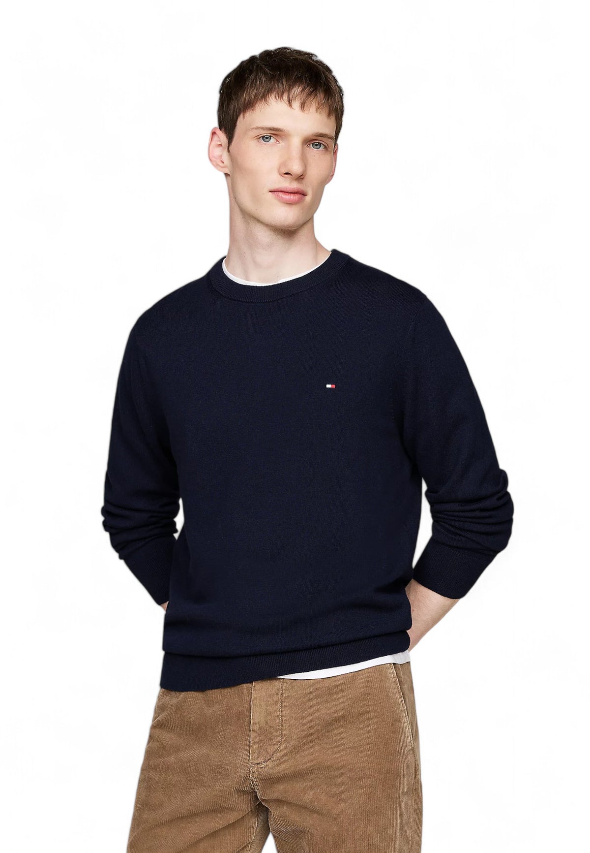 TOMMY HILFIGER Maglione Girocollo Cashmere Blu MW0MW28046