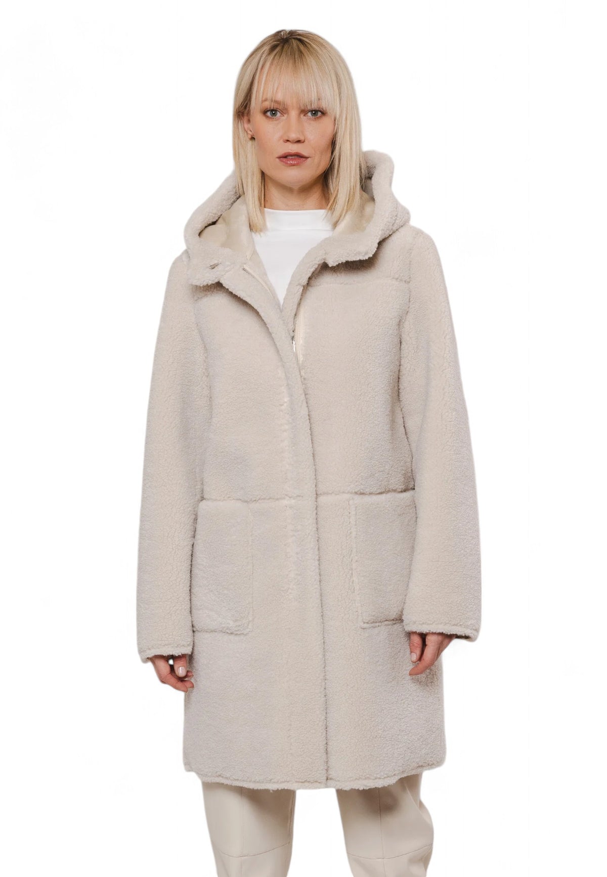 RINO&PELLE Giacca Cappotto Reversibile Ecru Beige ALINA7002412