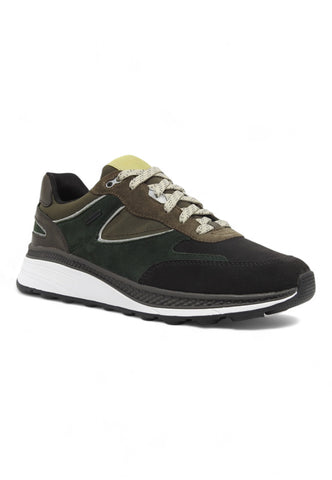 GEOX Running Suede Spherica Sneaker Uomo Coffee Green U46HGA00022C6T3X