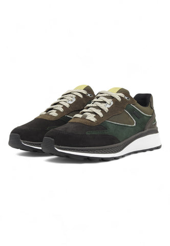 GEOX Running Suede Spherica Sneaker Uomo Coffee Green U46HGA00022C6T3X