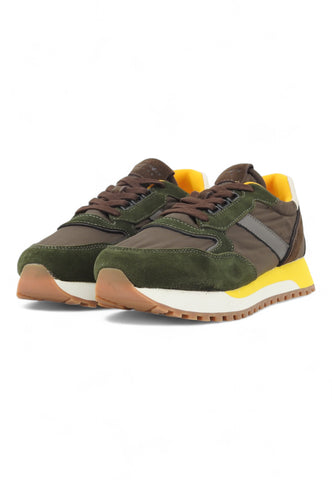 CAFENOIR Running Suede Sneaker Uomo Militare Multi PC6434