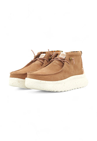 HEY DUDE Running Wendy Peak Hi Suede Sneaker Donna Chestnut 41951-211