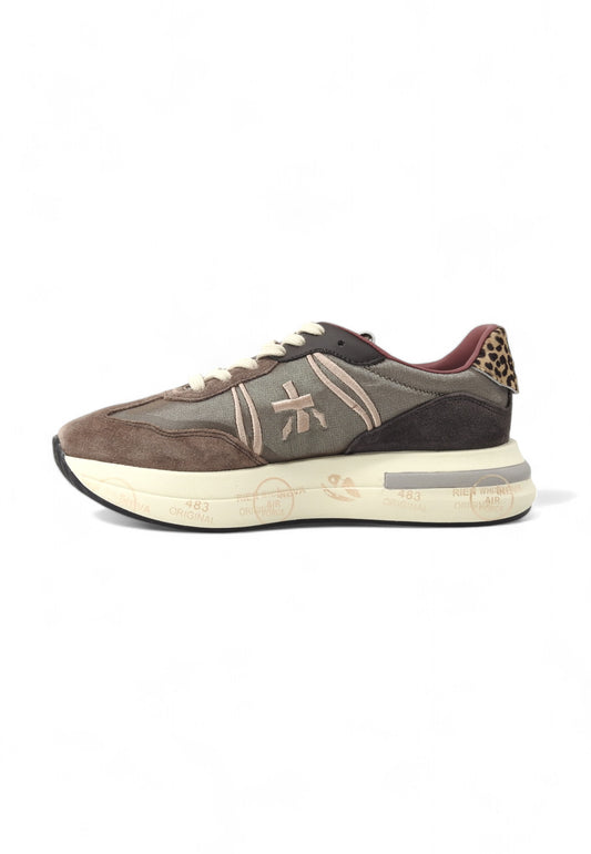 PREMIATA Running Suede Sneaker Donna Brown Pink CASSIE-7003