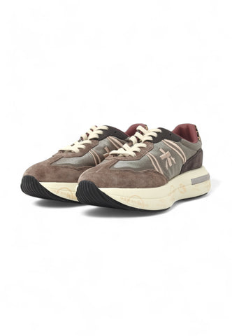 PREMIATA Running Suede Sneaker Donna Brown Pink CASSIE-7003