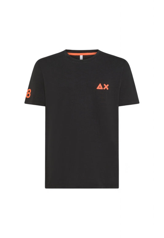 SUN68 T-SHIRT FLUO UOMO NERO T44110