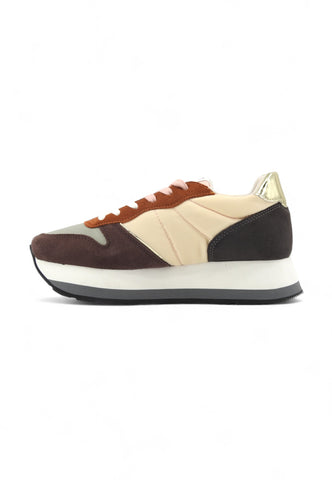 CAFENOIR Running Suede Sneaker Donna Multi Cuoio DL6000