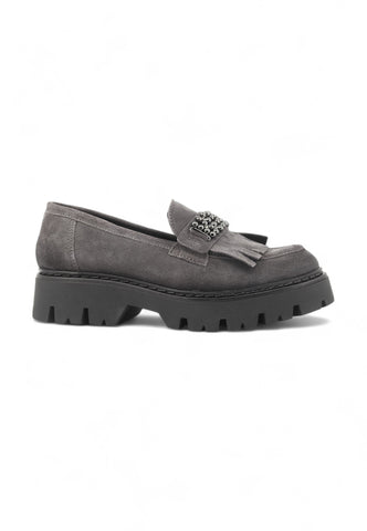 CAFENOIR Suede Mocassino Donna Asfalto FC6005