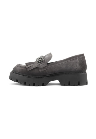 CAFENOIR Suede Mocassino Donna Asfalto FC6005