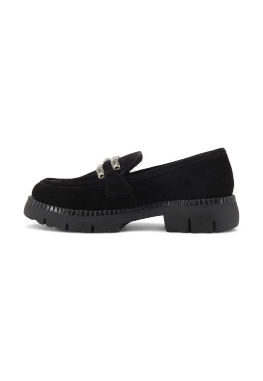 CAFENOIR Suede Mocassino Donna Nero EB6061